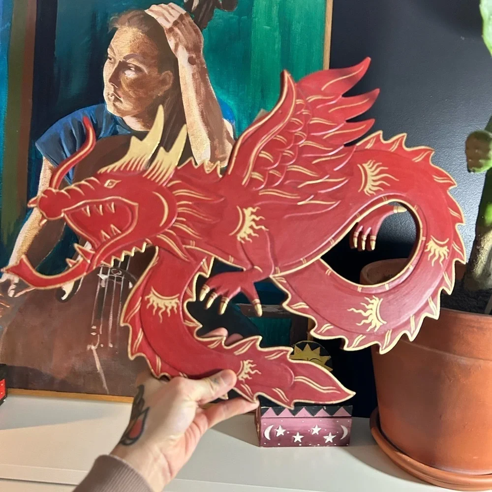 Fierce Red Dragon Wall Decor Indonesia - Picture 10 of 12